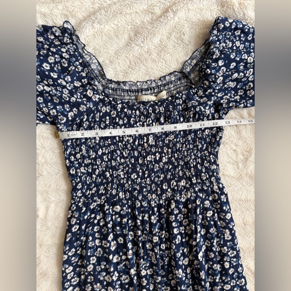 NWT Saltwater Luxe Blue & White Baltic Floral Tiered Skirt Maxi Dress Size Small - Picture 9 of 10